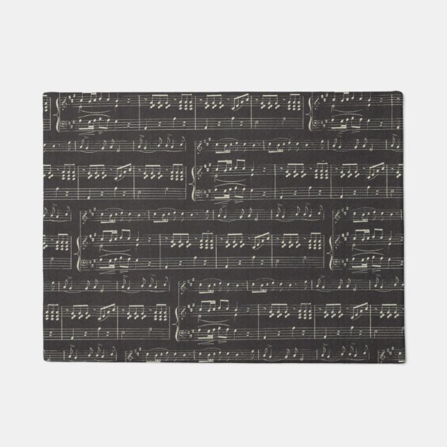 music note Pattern Music Theme Doormat (Front)