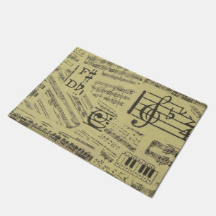 music note Pattern Music Theme Doormat
