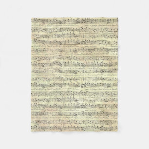 music Note Pattern Music Theme Fleece Blanket
