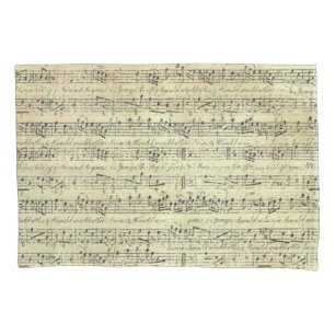 music Note Pattern Music Theme Pillow Case