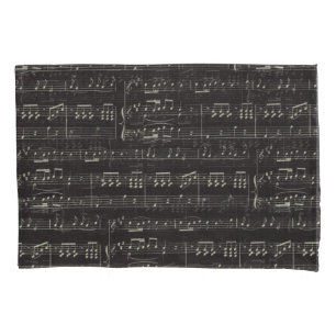 music Note Pattern Music Theme Pillow Case