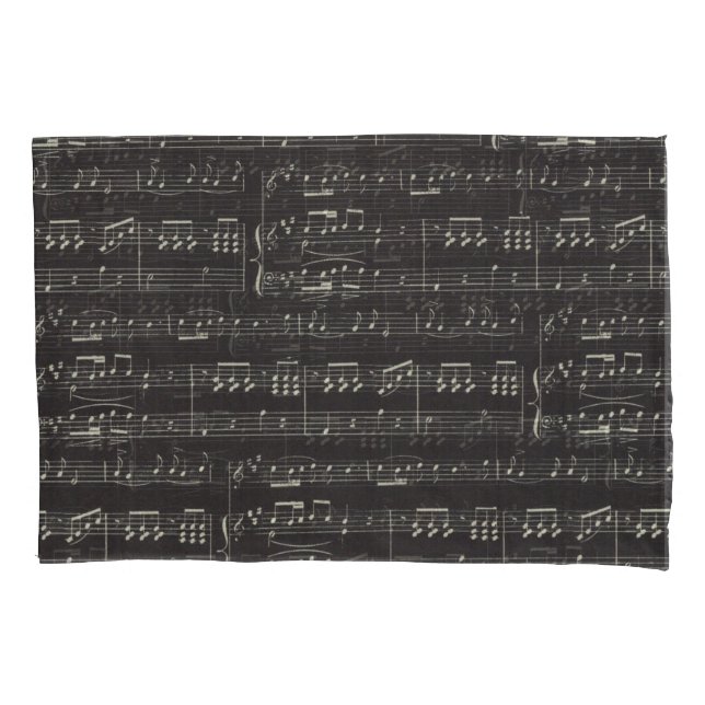 music Note Pattern Music Theme Pillow Case (Front)