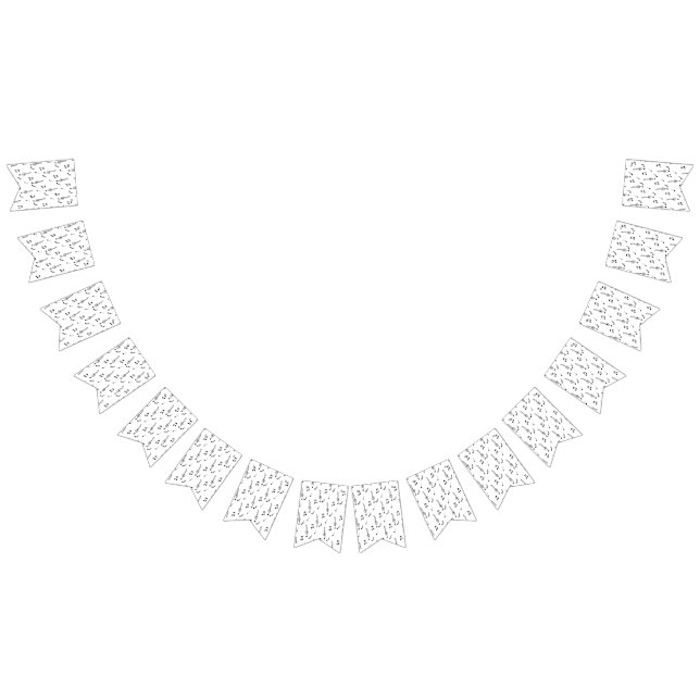 music note Pattern Music Theme Treble Clef   Bunting (All)