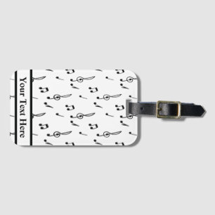 music note Pattern Music Theme Treble Clef  Luggage Tag
