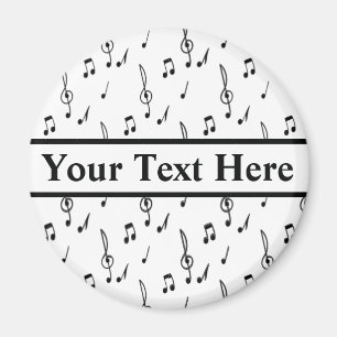 music note Pattern Music Theme Treble Clef Magnet