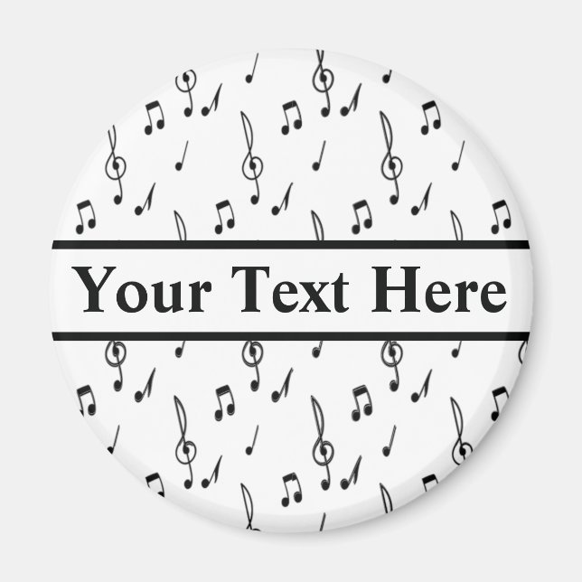 music note Pattern Music Theme Treble Clef   Magnet (Front)