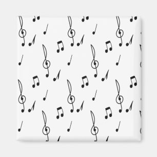 music note Pattern Music Theme Treble Clef Magnet