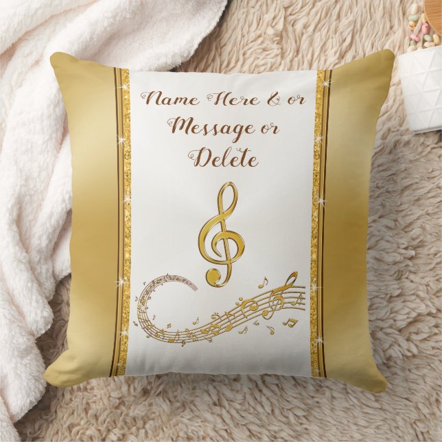 MUSIC Note Pillow, Personalised Music Gifts Cushion (Blanket)