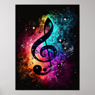 music note poster