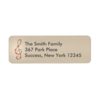 Music Note Return Address Label