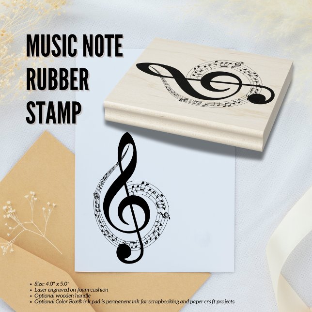 Music Note Rubber Stamp (Music Note Rubber Stamp Birthday Depot Detroit Michigan)