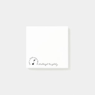 Music Note Script Name Black White Personalised