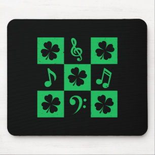 Music Note Shamrock St Patricks Day Musician Music Mouse Mat