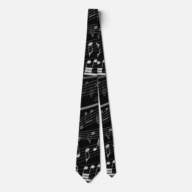 Music Note Sheet Music Tie (Front)