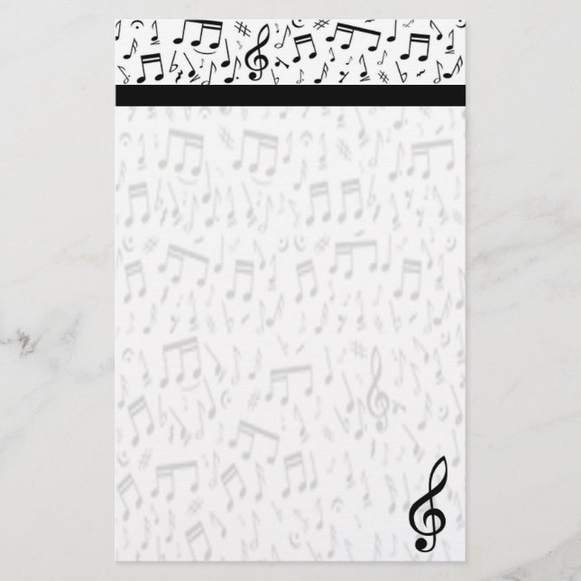 Music Note Stationery (Front)