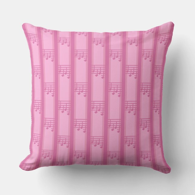 Music Note Striped Cushion (Front)