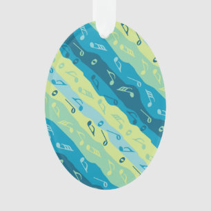 Music Note Stripes Ornament