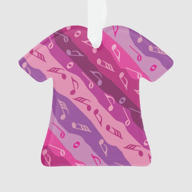 Music Note Stripes Ornament (Front)
