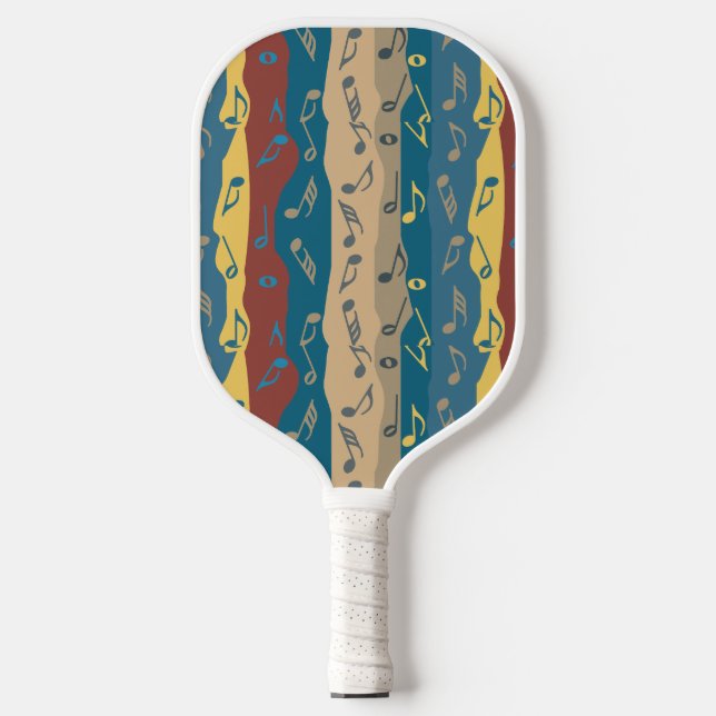 Music Note Stripes Pickleball Paddle (Front)