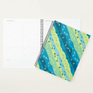Music Note Stripes Planner