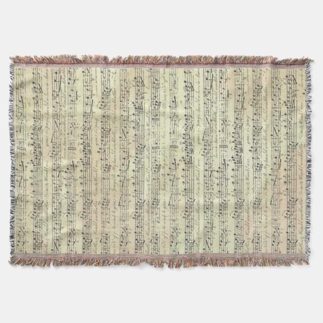 music Note Throw Blanket Music theme (Front)