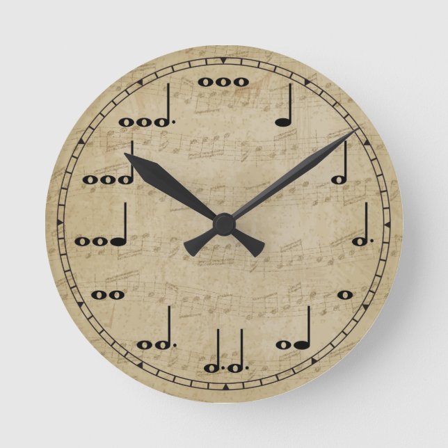 Music Note Wall Clock (Front)