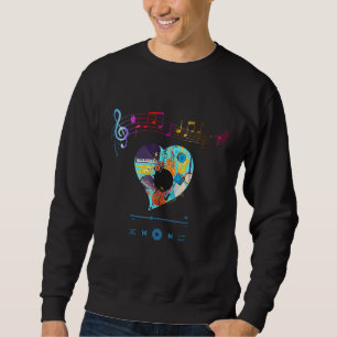 music note with symbol-Musician Art- DJ- guitarist Sweatshirt