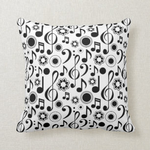 Music Notes and Clefs Cushion