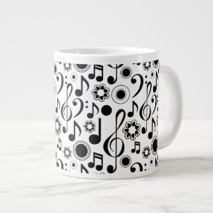 Music Notes and Clefs Large Coffee Mug