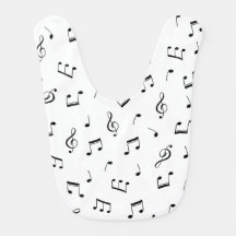Music Notes Baby Bib