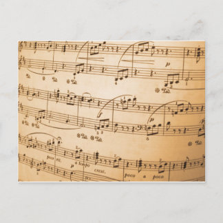 Music Notes Background Postcard