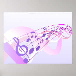 Music Notes Background Poster
