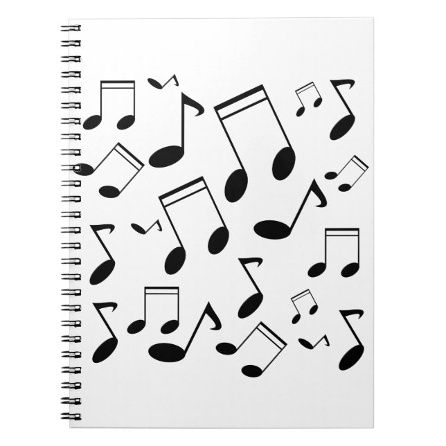Music notes black notebook (Front)