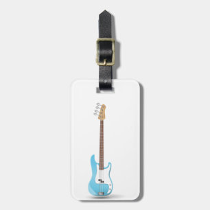 Music Notes Blue Chevrons Zigzags Pattern Destiny Luggage Tag