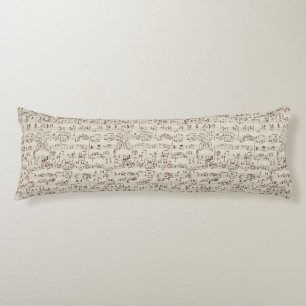 Music notes body cushion