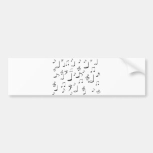 MUSIC NOTES BUMPER STICKER