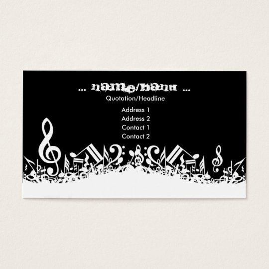 Music notes Business card