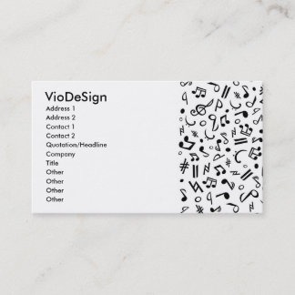 music notes business card
