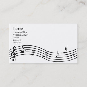 Music Notes Business Card