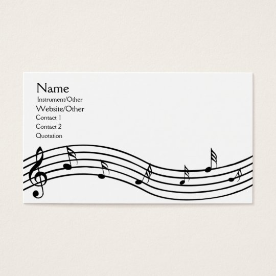 Music Notes Business Card