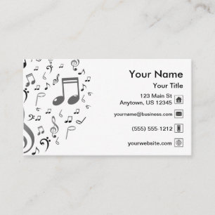 Music Notes Business Card