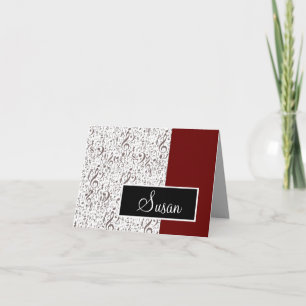 Music Notes Card with Name