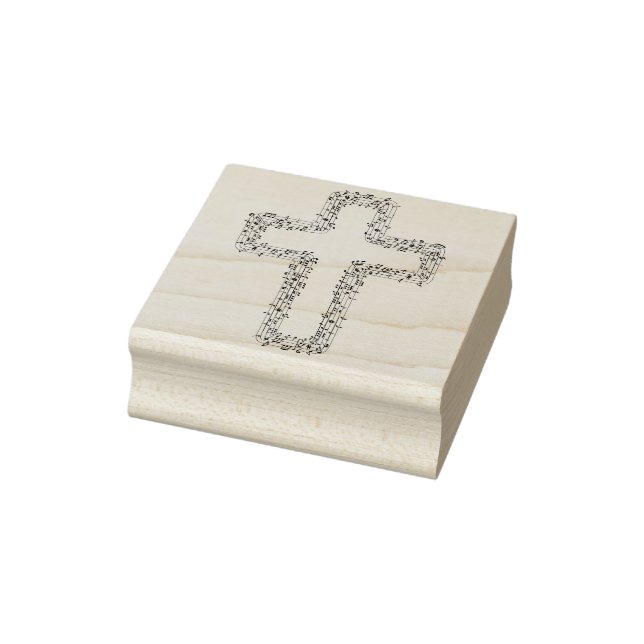music notes cross art stamp (Stamp)