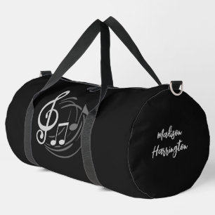 Music Notes custom name Duffle Bag