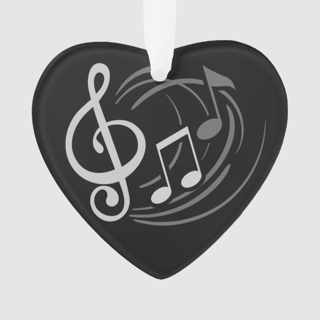 Music Notes custom text ornament (Front)