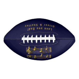 MUSIC NOTES D.A.D IN DARK NAVY BLUE AND GOLD AMERICAN FOOTBALL