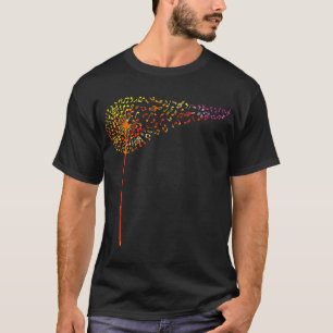 Music Notes Dandelion Flower For Men Women T-Shirt