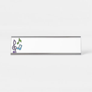 Music Notes Desk Name Plate
