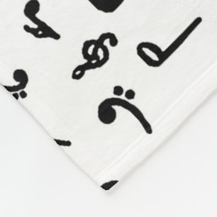 Music Notes Fleece Blanket