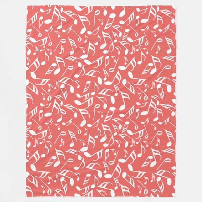 Music Notes Fleece Blanket (Front)
